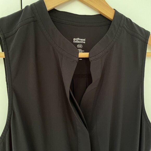 Girlfriend Collective Stretch Woven Sleeveless Romper XXS - Picture 4 of 5